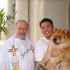 me, my dad and priest who blessed me :)