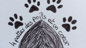 Illustration : "4 pattes des poils et un coeur"