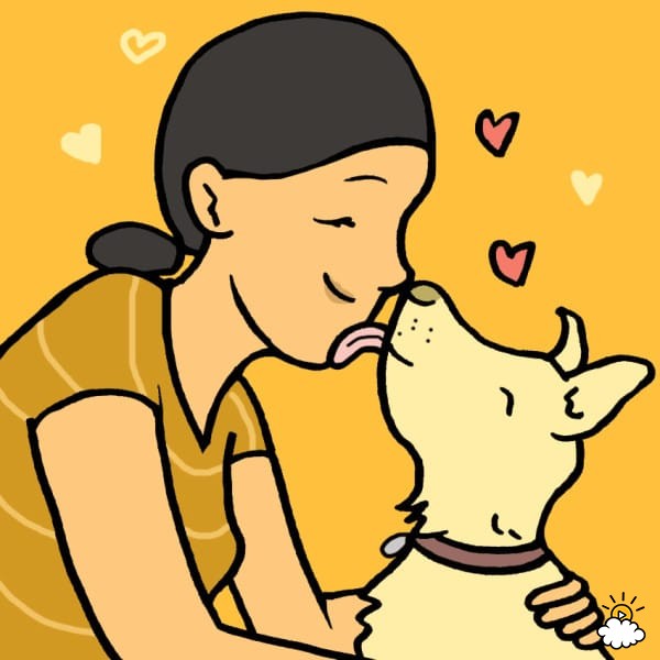 Illustration de l'article : 8 bonnes raisons de laisser votre chien vous lécher le visage