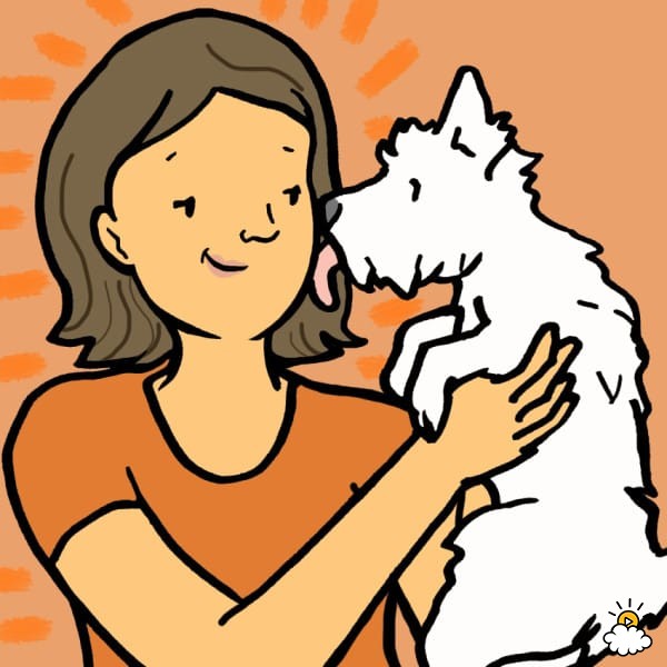 Illustration de l'article : 8 bonnes raisons de laisser votre chien vous lécher le visage