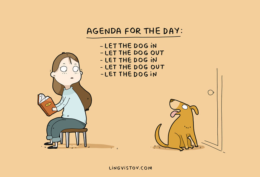 Illustration de l'article : 10 illustrations pour vous donner une idée sur la cohabitation entre homme et chien