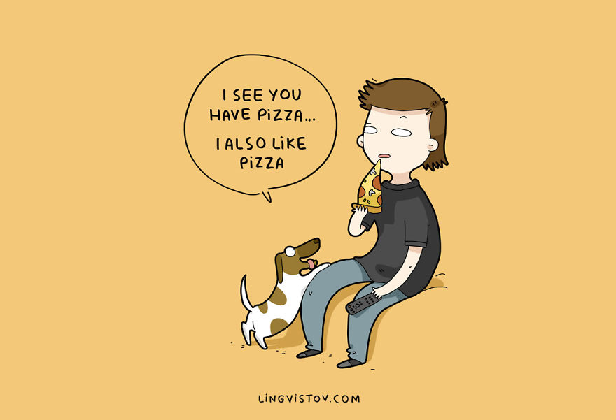 Illustration de l'article : 10 illustrations pour vous donner une idée sur la cohabitation entre homme et chien