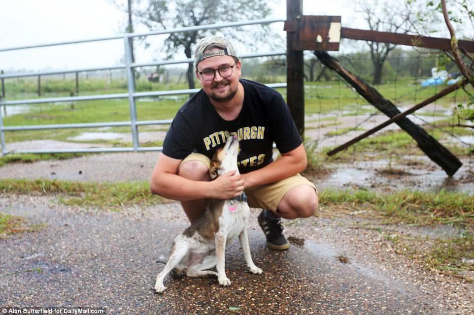 Illustration de l'article : Ouragan Harvey : Une chienne attachée à un poteau dans une zone inondée, libérée par un photographe
