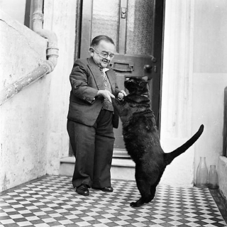 Illustration de l'article : 20 photos en noir et blanc de célébrités en compagnie de chats