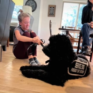 Illustration de l'article : Une fille atteinte d'une maladie rare voit sa vie changer grâce à un chien spécialisé
