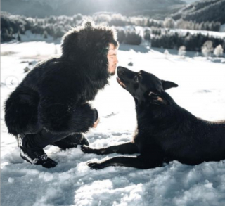 Illustration de l'article : Son chien tombé malade ne peut plus l'accompagner en randonnée, mais il refuse de le laisser sombrer sans se battre