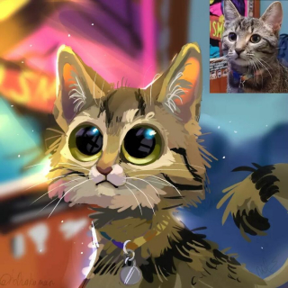 Illustration de l'article : 20 portraits de chats et de chiens "cartoonisés" par un artiste à la créativité débordante