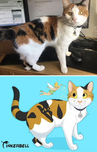 Illustration de l'article : 20 nouvelles photos d'animaux transformés en personnages Disney par Alessia Ciullo
