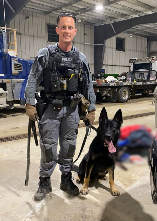 Illustration de l'article : Un chien policier reprend courageusement le travail 3 jours après avoir frôlé le pire en ingérant de la drogue lors d'une perquisition