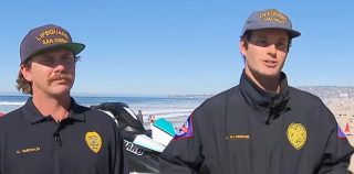 Illustration de l'article : Alors que les sauveteurs en mer s&rsquo;appr&ecirc;tent &agrave; abandonner apr&egrave;s une heure d'efforts, le museau de la chienne qu'ils recherchent surgit entre les vagues