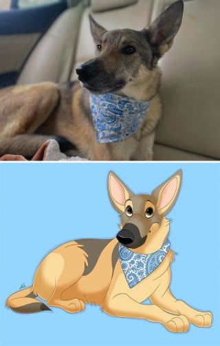 Illustration de l'article : 12 œuvres artistiques transformant littéralement des chiens et des chats en portraits animés