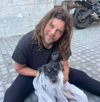 Illustration de l'article : Un homme découvre la micropuce d’un vieux chien sauvé et comprend pourquoi il était autant sur ses gardes