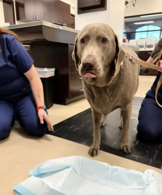 Illustration de l'article : Incapable de retrouver sa bague de fiançailles, elle suspecte son chien et l'emmène chez le vétérinaire pour en avoir le cœur net 