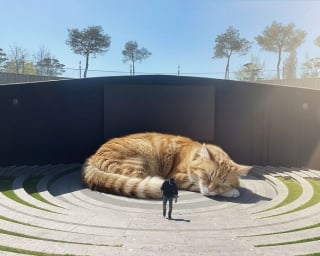 Illustration de l'article : 14 photos pour imaginer un monde o&ugrave; les chats seraient g&eacute;ants