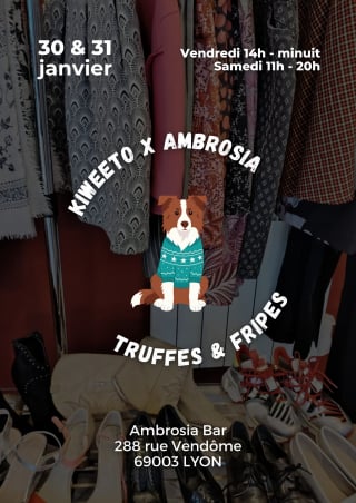 Illustration de l'article : La premi&egrave;re &eacute;dition de &laquo; Truffes & Fripes &raquo;, 2 jours d&rsquo;animations solidaires au profit de l&rsquo;association Kiweeto, se tiendra &agrave; Lyon les 30 et 31 janvier 2026