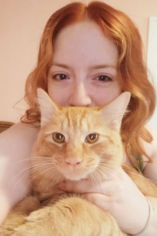Illustration de l'article : 10 photos de chats roux assortis à leur adoptant