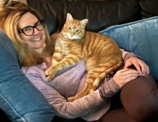 Illustration de l'article : 10 photos de chats roux assortis à leur adoptant
