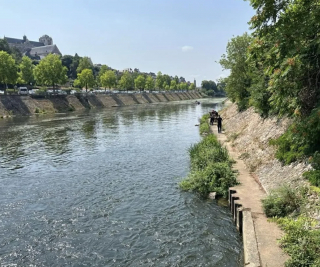 Illustration de l'article : Un signalement permet de sauver un Berger Allemand pi&eacute;g&eacute; dans une rivi&egrave;re et de le r&eacute;unir avec sa famille qui le cherchait