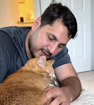 Illustration de l'article : Privée de pizza, une petite chatte rousse exprime son mécontentement en boudant toute la journée (vidéo)