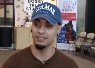 Illustration de l'article : Un croisé Dalmatien abandonné et attaché à un poteau trouve enfin un foyer grâce à un reportage télévisé