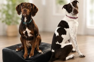 Illustration de l'article : Un homme et ses chiens s'appr&ecirc;tant &agrave; partir en promenade aident un lapin poursuivi par un renard &agrave; prendre la fuite (vid&eacute;o)