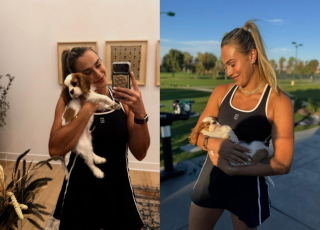Illustration de l'article : La num&eacute;ro un mondiale de tennis Aryna Sabalenka obtient une accr&eacute;ditation officielle pour son chien &agrave; Roland-Garros