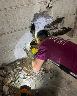 Illustration de l'article : Piégé depuis plusieurs jours dans une canalisation, ce chien désespérément tente de se faire entendre