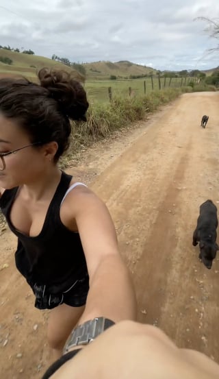 Illustration de l'article : Une vétérinaire reprend son jogging avec un chiot et sa mère qu’elle croit errants, mais ils ont une famille (vidéo)
