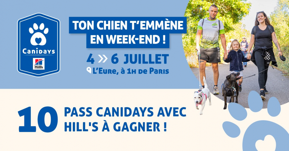 Jeu concours Canidays du 05 au 23 juin 2025