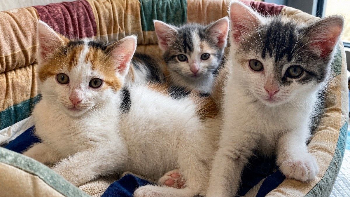 Illustration : "Des bénévoles recueillent 5 chatons sans leur mère, dont 4 ont une queue absente ou atrophiée"