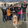 Illustration : En plein road trip, ce Golden Retriever fait une pause football avec des enfants (vid&eacute;o)