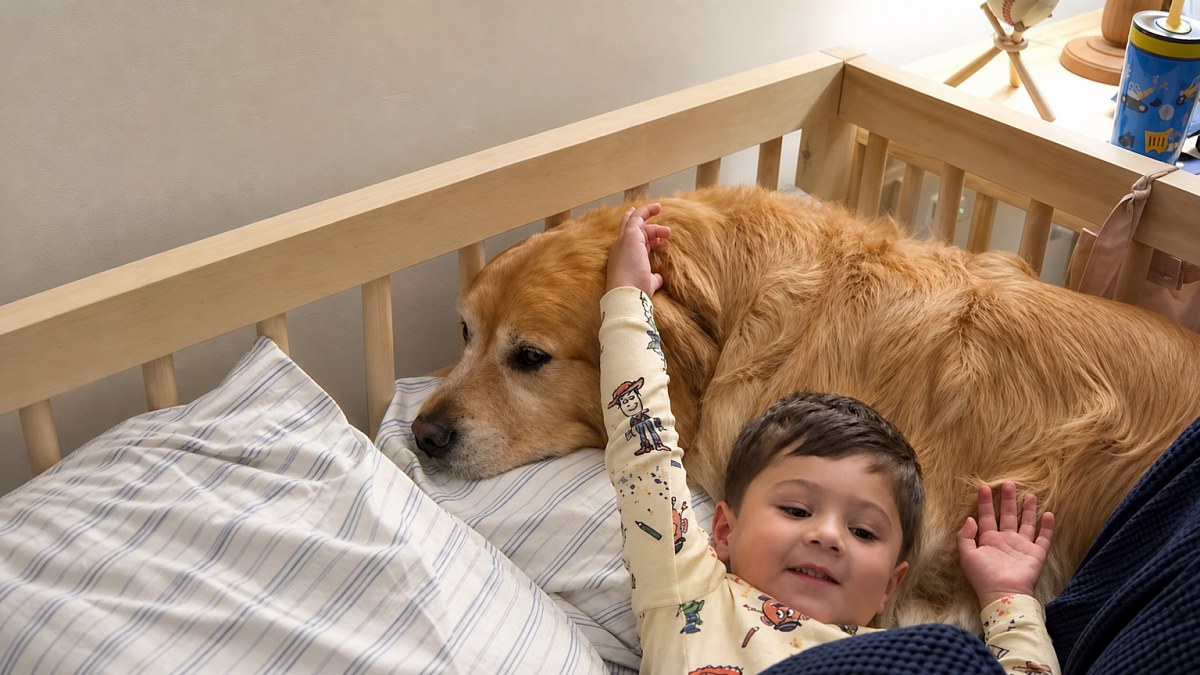 Illustration : "Un petit garçon choisit son chien plutôt qu’une peluche, puis lui raconte sa journée pendant 10 minutes (vidéo)"