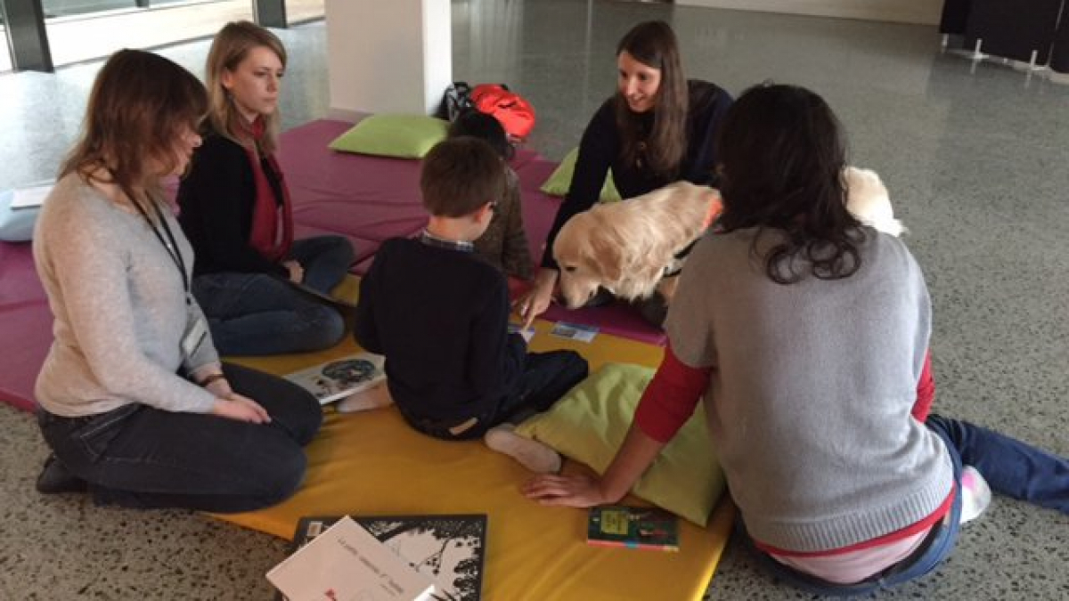 Illustration : "Quand des chiens aident les enfants à surmonter leurs difficultés à la lecture"