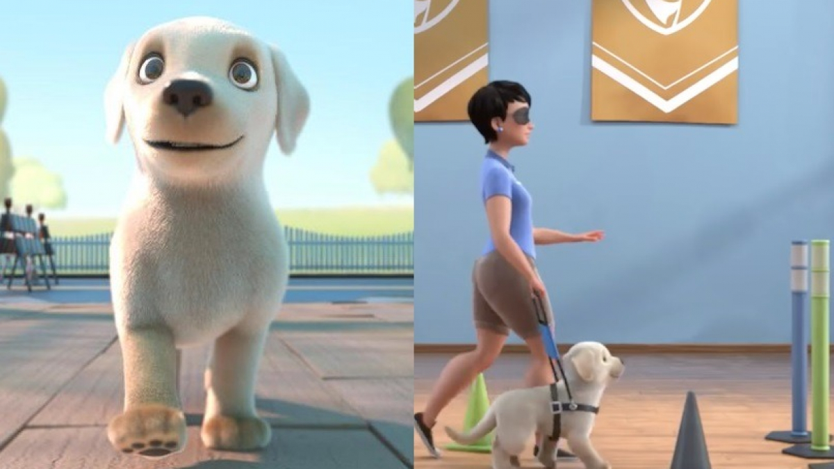 Illustration : "Pip, le chien qui voulait être guide d'aveugle ; découvrez ce magnifique court-métrage animé"