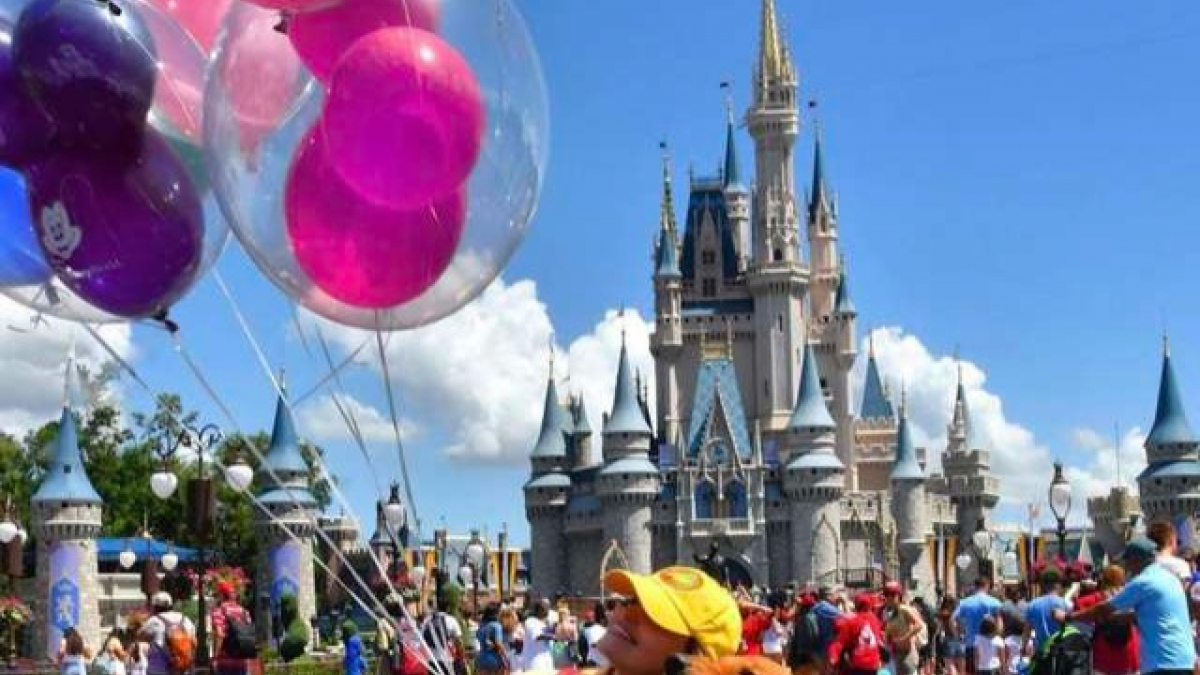 Illustration : "Grâce a son chien d'assistance, une jeune femme peut enfin visiter Disneyland"