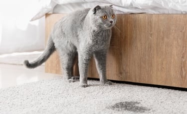 Illustration : "6 astuces pour enlever les taches d'urine de chat"