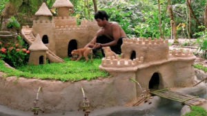 Illustration : À mains nues, il fabrique un refuge paradisiaque pour tous les animaux errants qu'il sauve !
