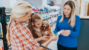 Illustration : "Vendeur en animalerie"