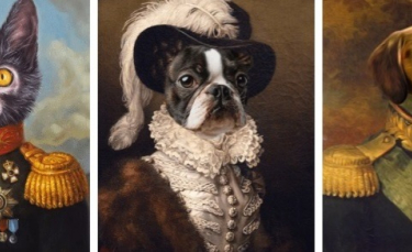 Illustration : "Et si vous vous offriez un portrait de votre animal de compagnie façon toile de grand maître de la Renaissance ?"