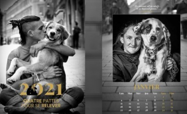 Illustration : "L’association Gamelles Pleines lance son calendrier 2021 pour aider les plus démunis et leurs animaux"
