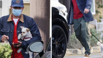 Illustration : Après la perte de son chien "Mighty", Orlando Bloom l'acteur du Seigneur des Anneaux adopte un Caniche !