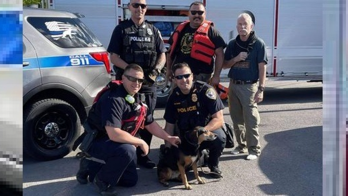 Illustration : "Incapables de secourir un chien pris au piège dans un canal, des passants inquiets s’en remettent aux pompiers"