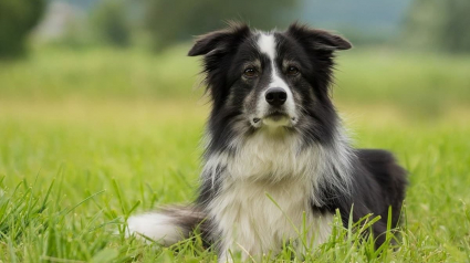 Illustration : Un Border Collie sauve un homme en train de hurler après sa chute dans une fosse septique