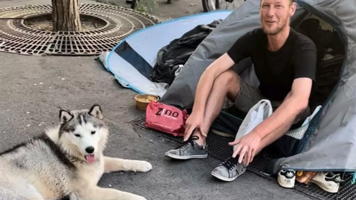 Illustration : "Ce chien s’est lié d’amitié avec une personne SDF qu’il croisait chaque jour : « une belle leçon sur l’amour de son prochain » (vidéo)"