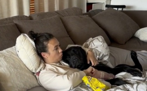 Une femme prend crée une journée spéciale pour rester aux côtés de son Labrador souffrant (vidéo)