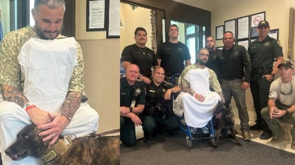 Illustration : Un chien policier rend visite à son maître hospitalisé et l'encourage à marcher à nouveau lors d'émouvantes retrouvailles