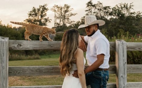 Ce chat s’invite à une séance photo de fiançailles et vole la vedette au couple