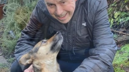 Illustration : Cette chienne qui se laissait à peine caresser est désormais le pilier de son maître atteint de Parkinson