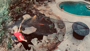 Illustration : Après une chute dans la piscine, ce chien échappe de justesse à la noyade grâce à l’intervention rapide de son jeune maître (vidéo)