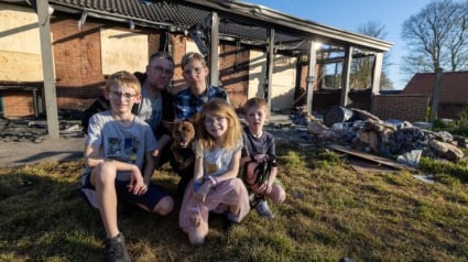 Illustration : Un gar&ccedil;on de 9 ans sauve sa soeur et son chien de l&rsquo;incendie de leur maison